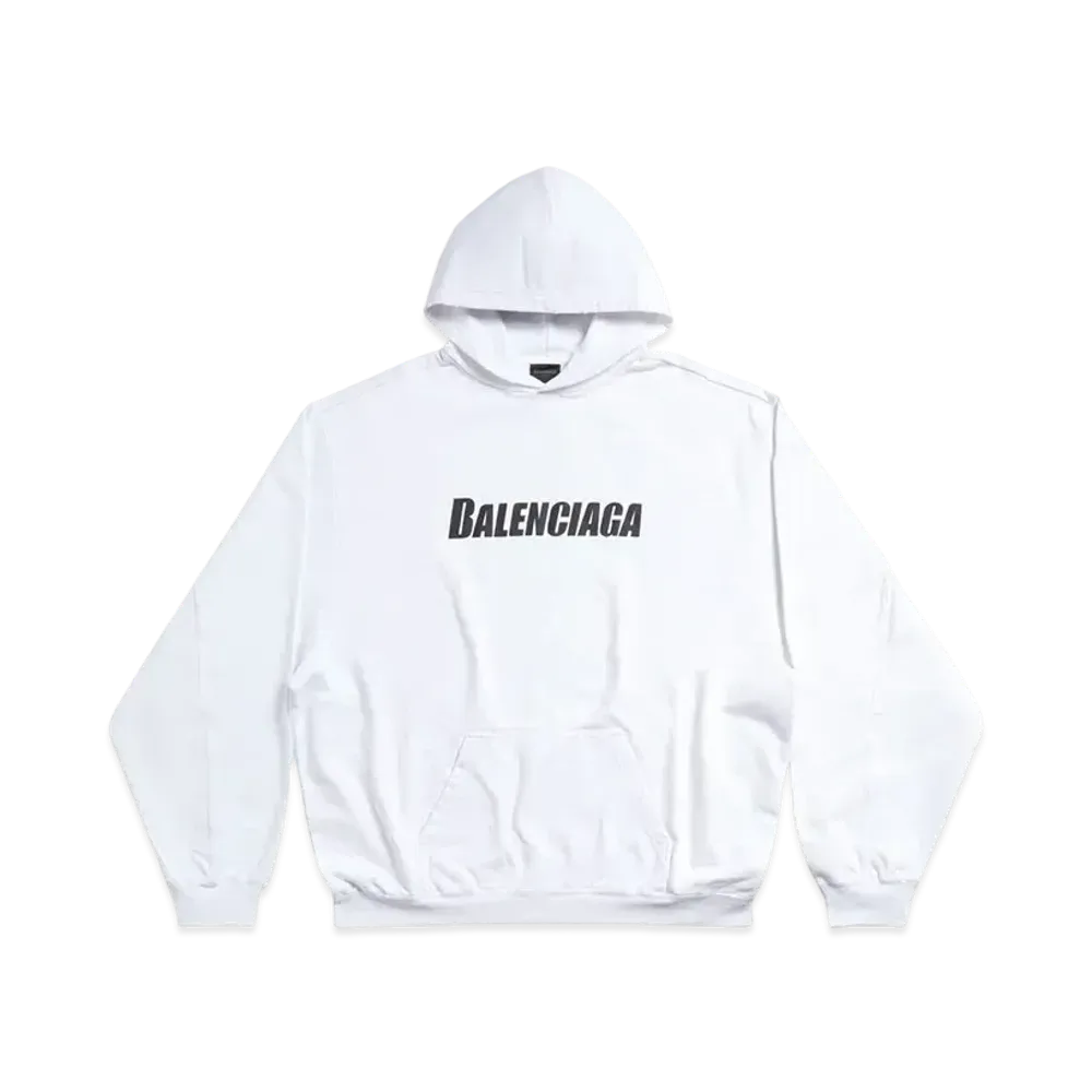 BALENCIAGA MENS Destroyed Hoodie Oversized "White"