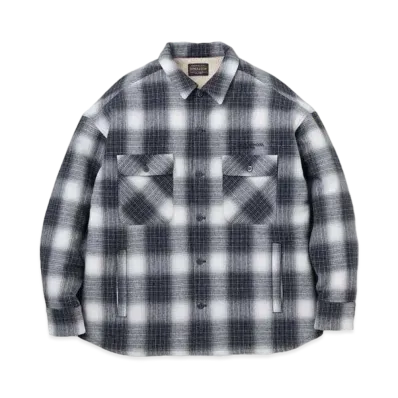 NEIGHBORHOOD x PENDLETON . Check Boa Sh LS . WO "Black"