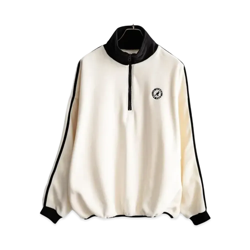 KANGOL Rocky Monroe Exclusive Micro Fleece Half Zip Sweatshirt "White3"
