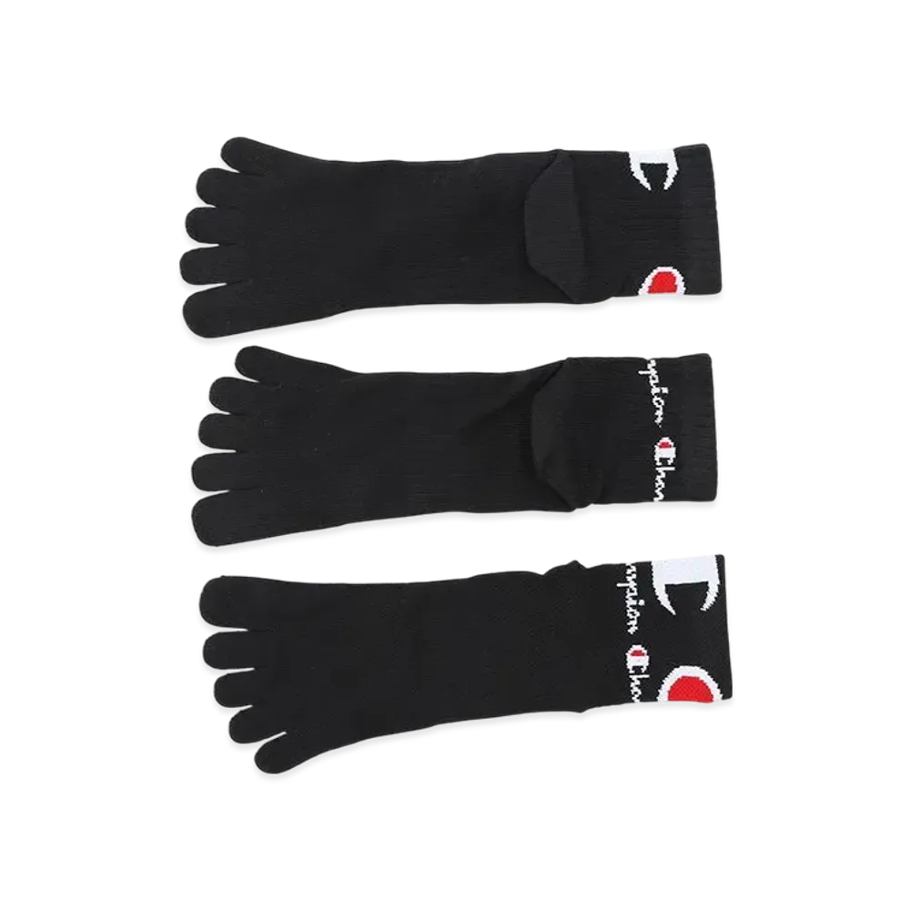 Champion 3 Pairs Quarter Length Socks "Black"