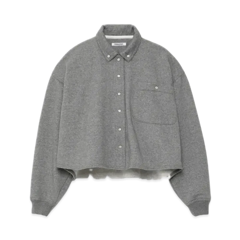FUMIKA UCHIDA Sweat Snap Button-up Shirt "Grey"
