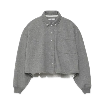 FUMIKA UCHIDA Sweat Snap Button-up Shirt "Grey"