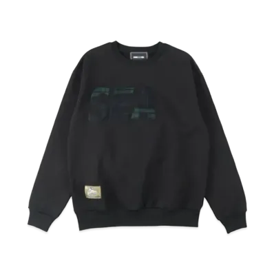 WIND AND SEA x Johnson Woolen Mills SEA Crewneck "Black"