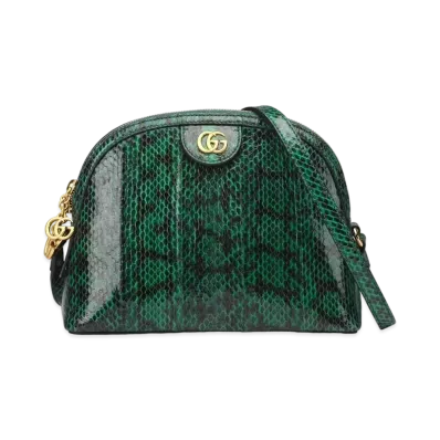 GUCCI Ophidia Snake Leather Small Shoulder Bag "Emerald Snake Leather"