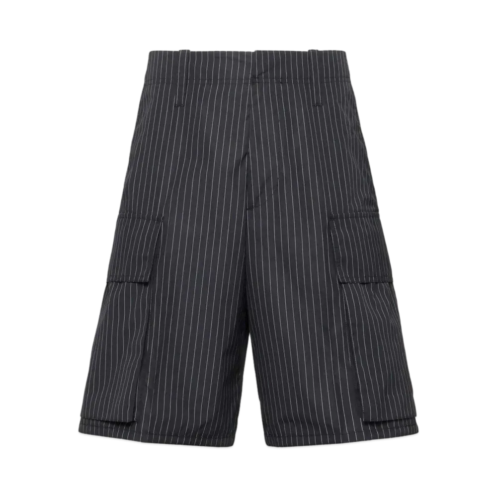 Alexander McQUEEN Pinstripe Cargo Shorts "Black/White"