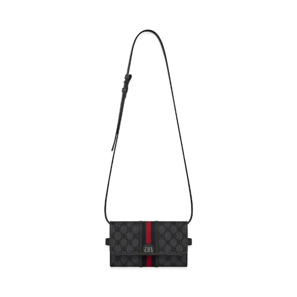 GUCCI x BALENCIAGA The Hacker Mini Bag Canvas Jacquard "Black"