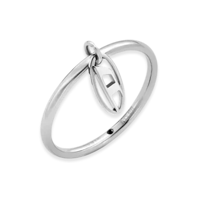 Diesel Dx1603040 Stainless Steel Charm Ring "Silver"