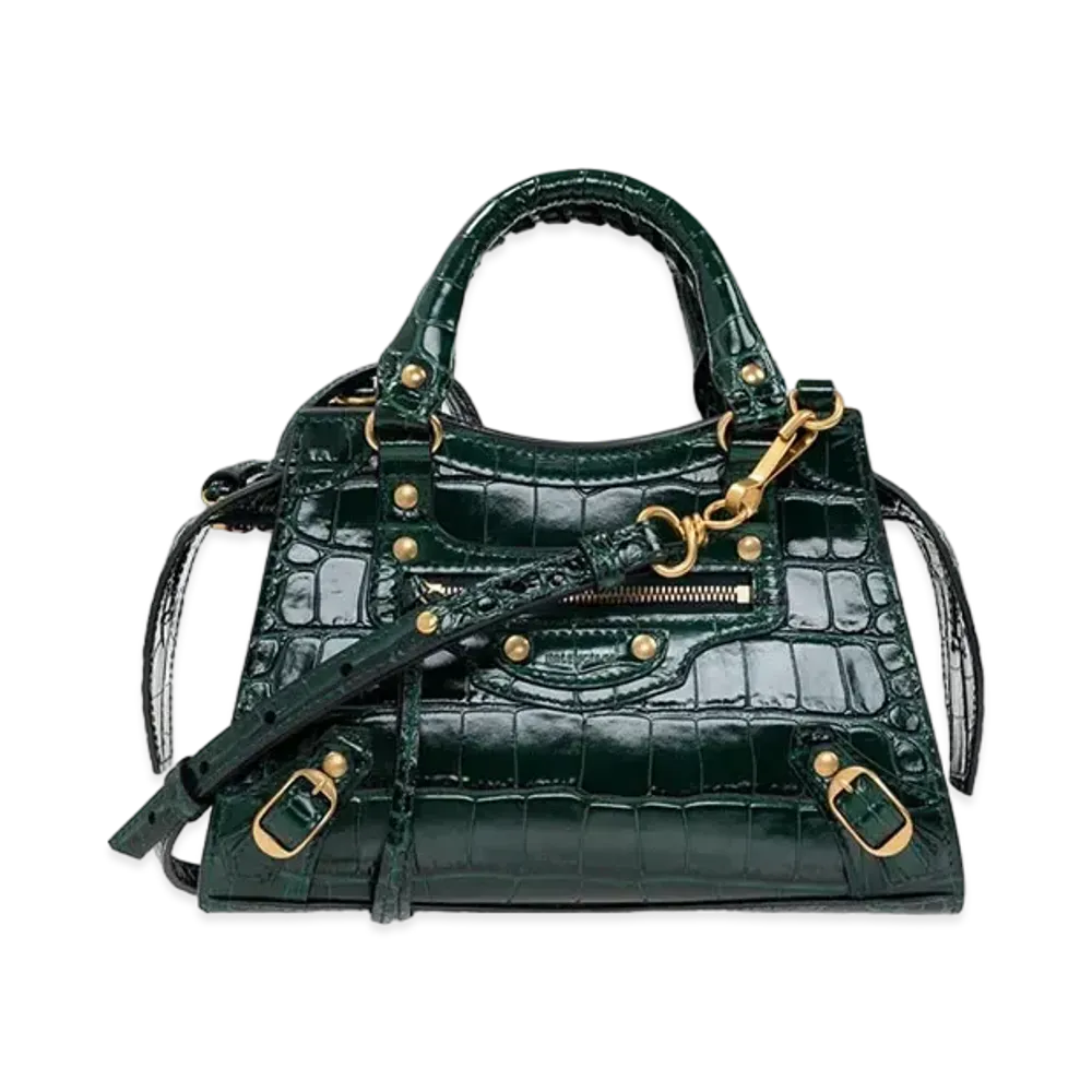 BALENCIAGA Handbag Calfskin "Green"