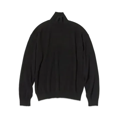 AURALEE Baby Cashmere Knit Turtle "Top Black"
