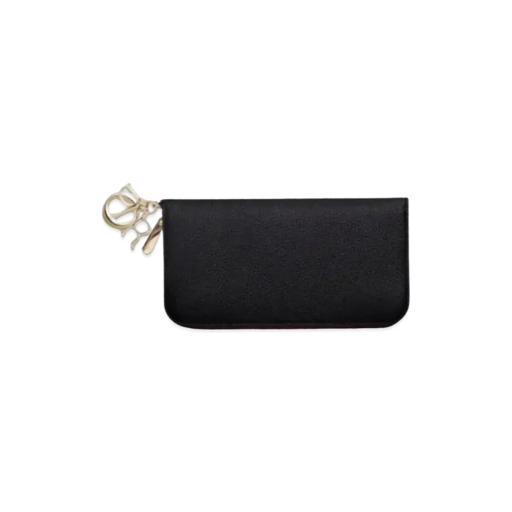 Dior Bull Leather Voyage Wallet "Black"