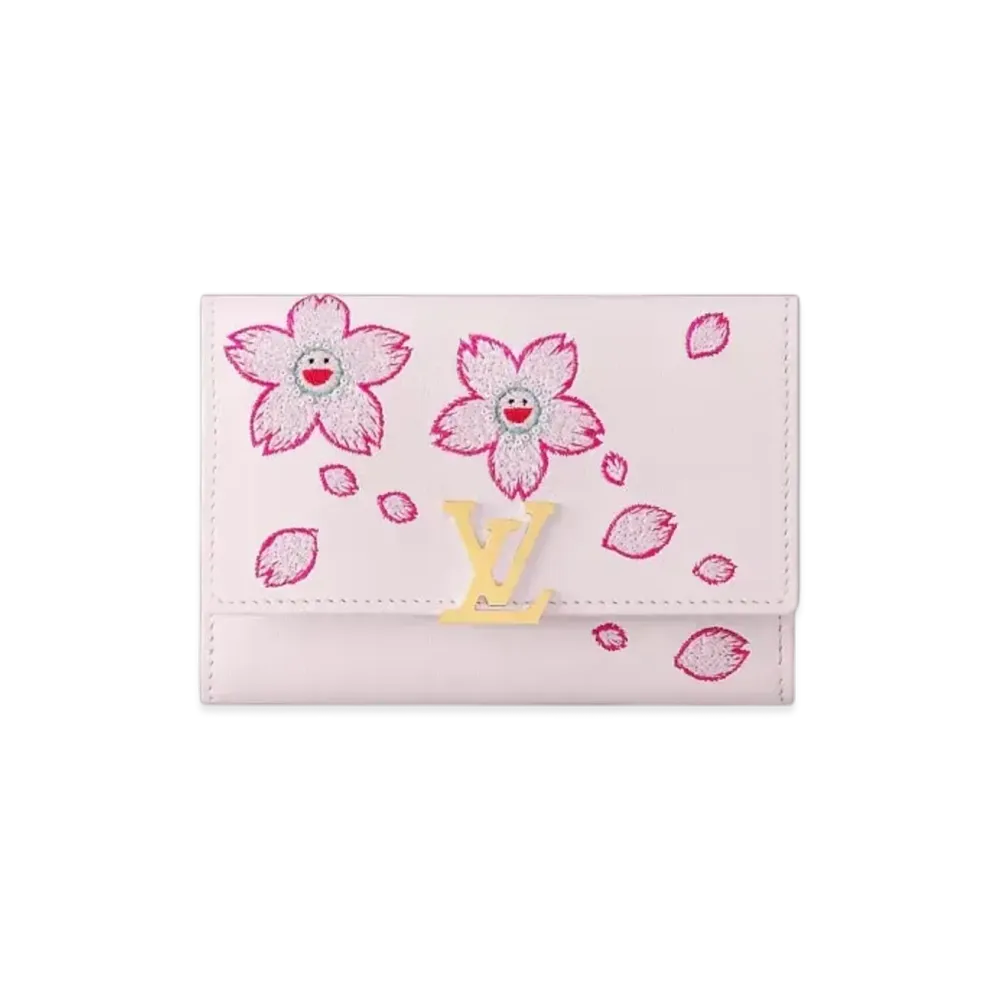 Louis Vuitton x Takashi Murakami Capucines Compact Wallet "Rose"