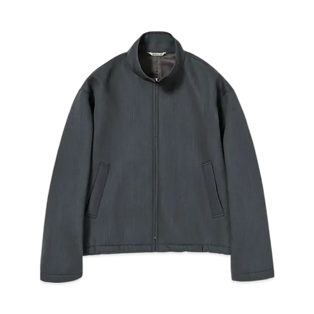 AURALEE Sponge Wool Twill Zip Blouson "Top Charcoal"