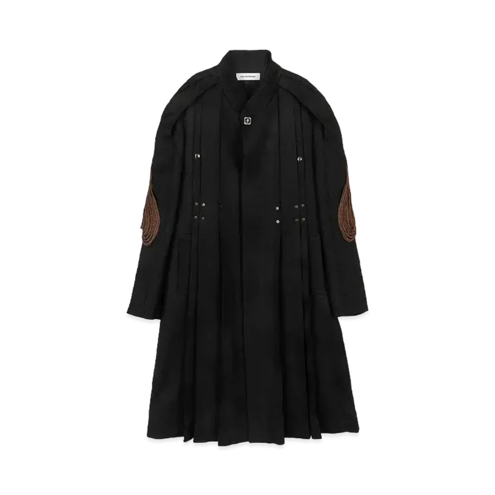 KIKO KOSTADINOV Deultum Pleated Coat "Raven Black / Sparkle Brown"