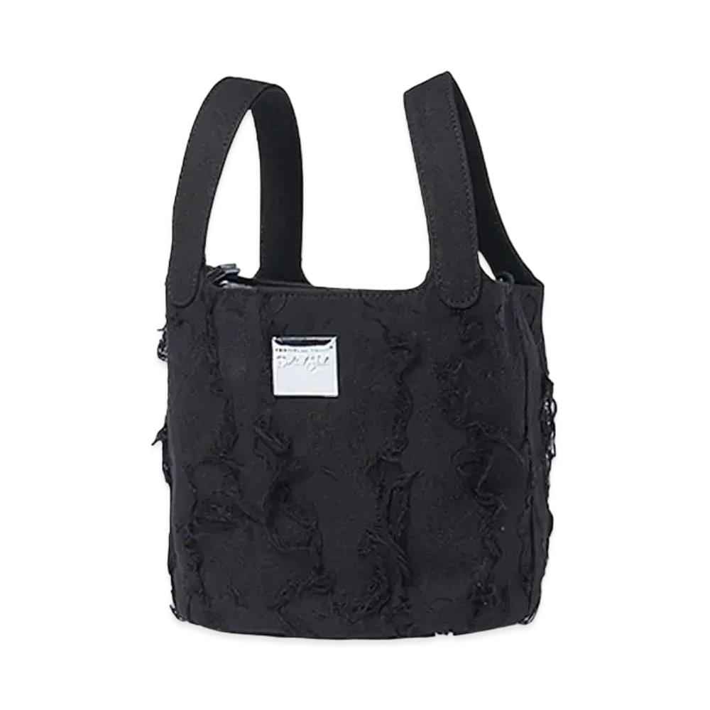 EMOTIONAL WORLD Vintage Tote Bag-Large "BLACK NAVY"