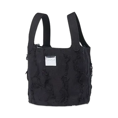EMOTIONAL WORLD Vintage Tote Bag-Large "BLACK NAVY"