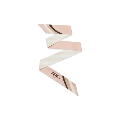 FENDI Wrappy Organic Silk Bandeau "Pink Tone/Pink"