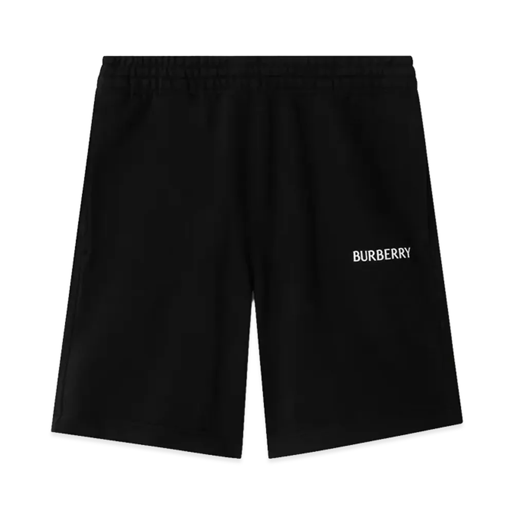 Burberry Logo Cotton Shorts "Black"