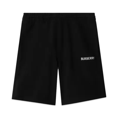 Burberry Logo Cotton Shorts "Black"