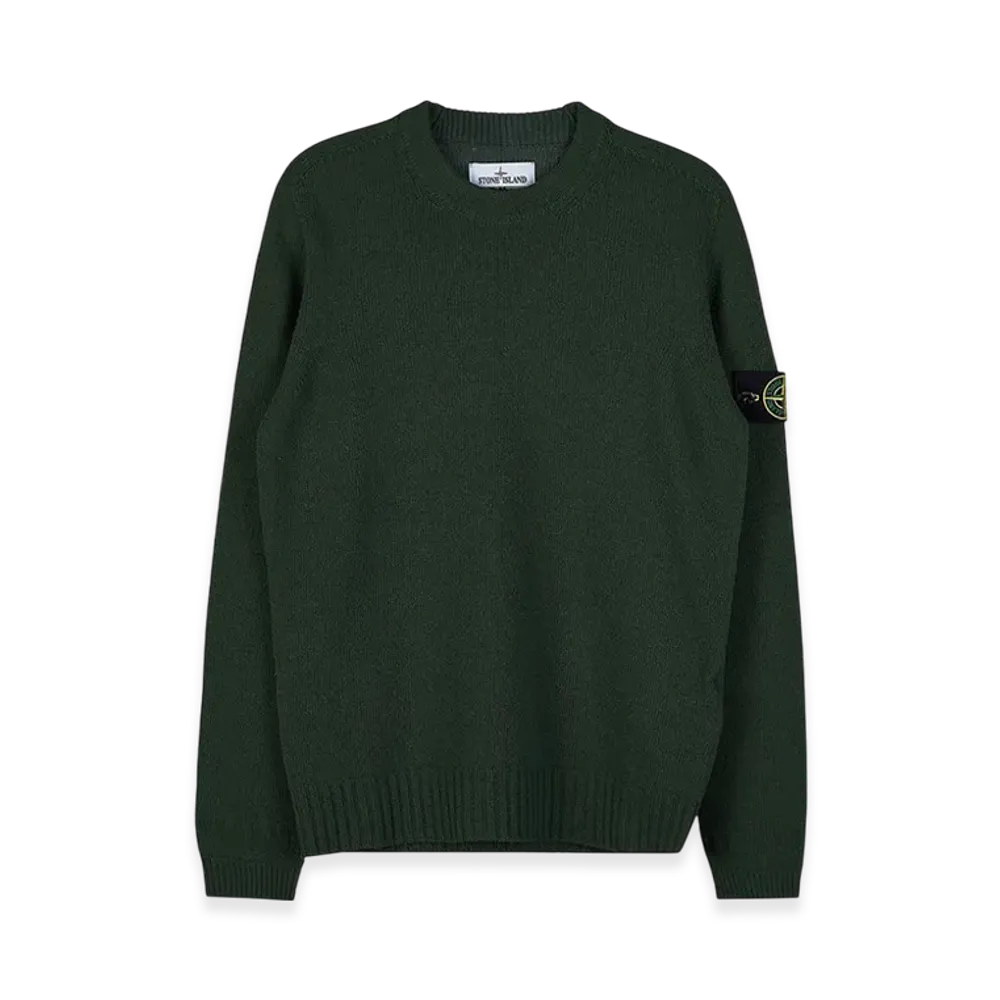 Stone Island 524A3 Lambswool Crewneck Knit - 22FW "Olive Green"