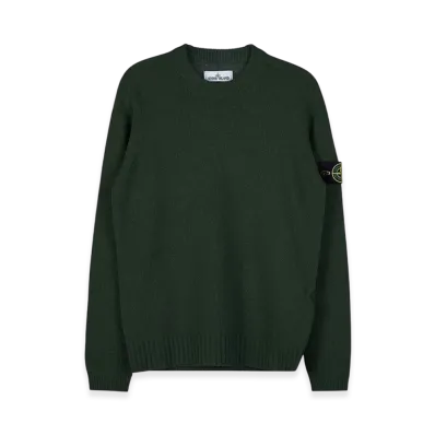 Stone Island 524A3 Lambswool Crewneck Knit - 22FW "Olive Green"