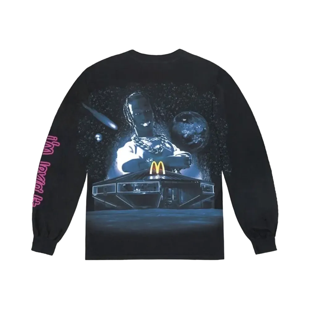 Travis Scott Cactus Jack x McDonald's Action Figure Space L S T-Shirt "Black"