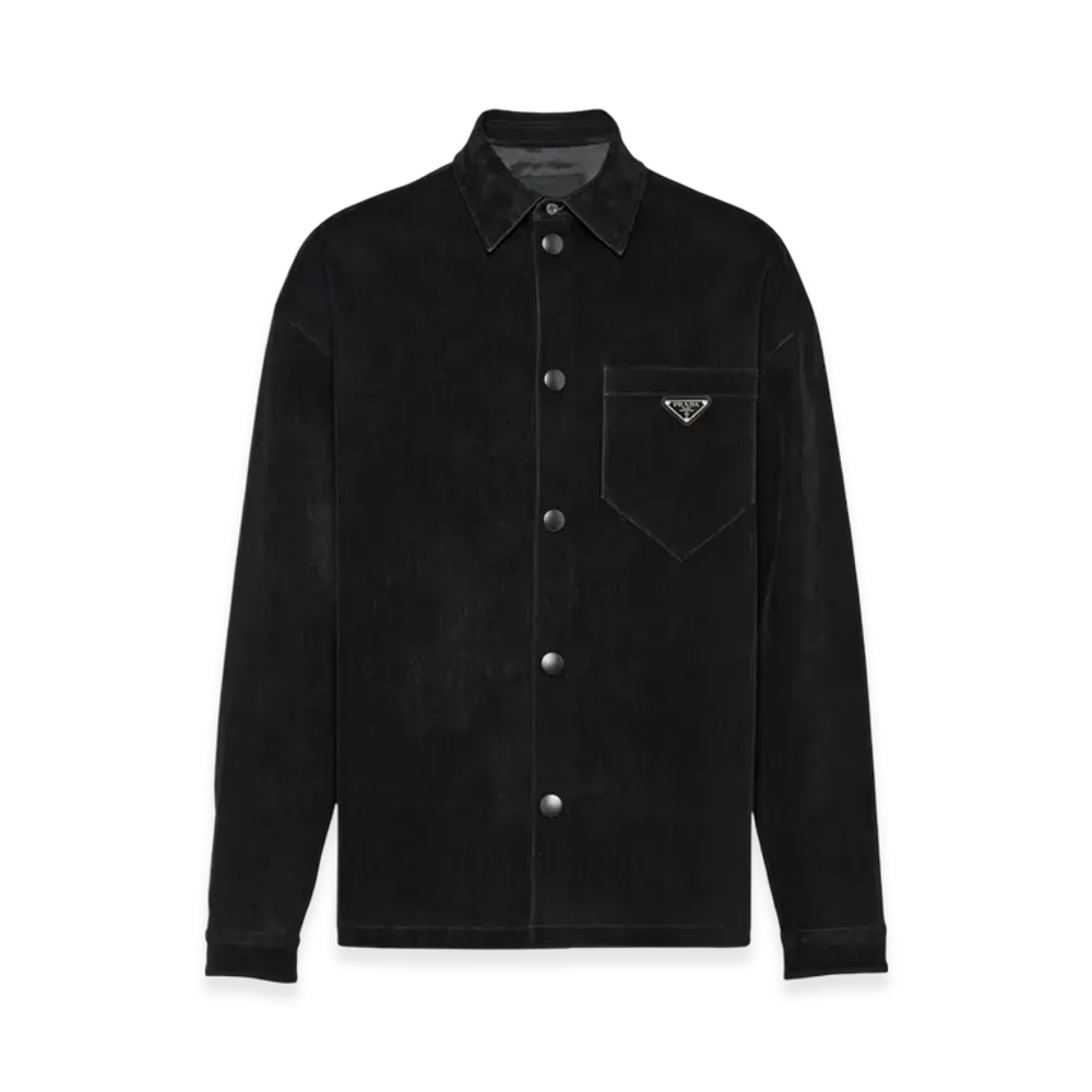 PRADA Stretch Cotton Shirt "Black"
