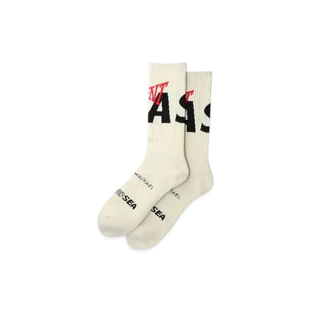 SAINT MXXXXXX x WIND AND SEA Socks "Ecru"