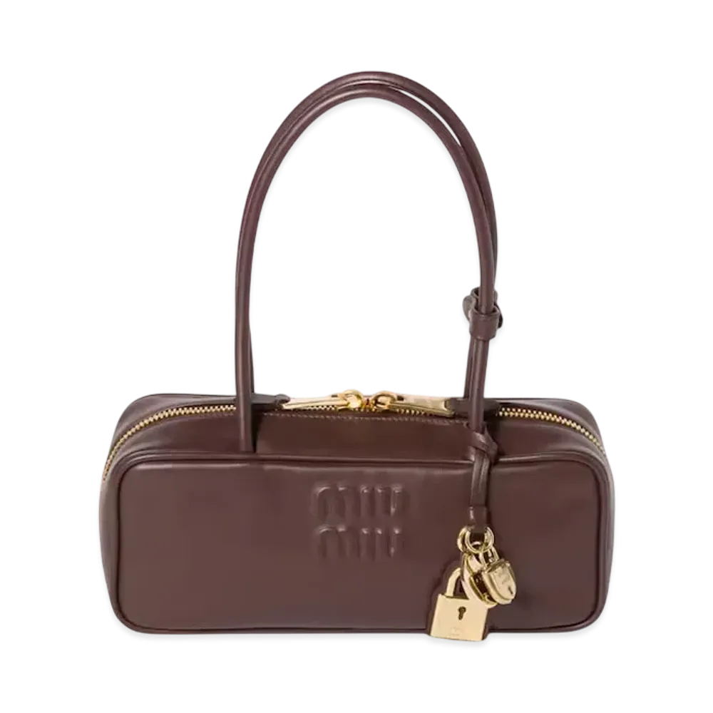 MIUMIU Beau Leather Bag Small "Brown"