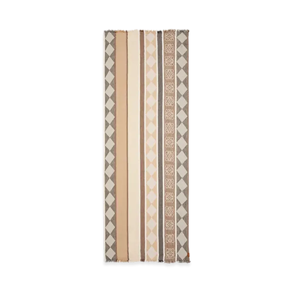 LOEWE Scarf "Light Beige/Dark Beige"