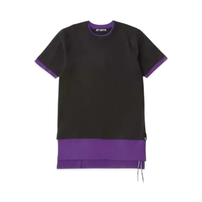 mastermind WORLD Layered Tee "Black Purple"