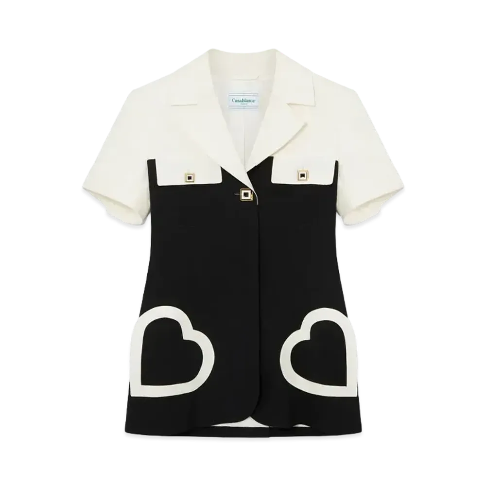 Casablanca Amirallie Heart Jacket "Black And White"