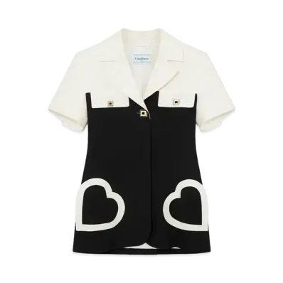 Casablanca Amirallie Heart Jacket "Black And White"