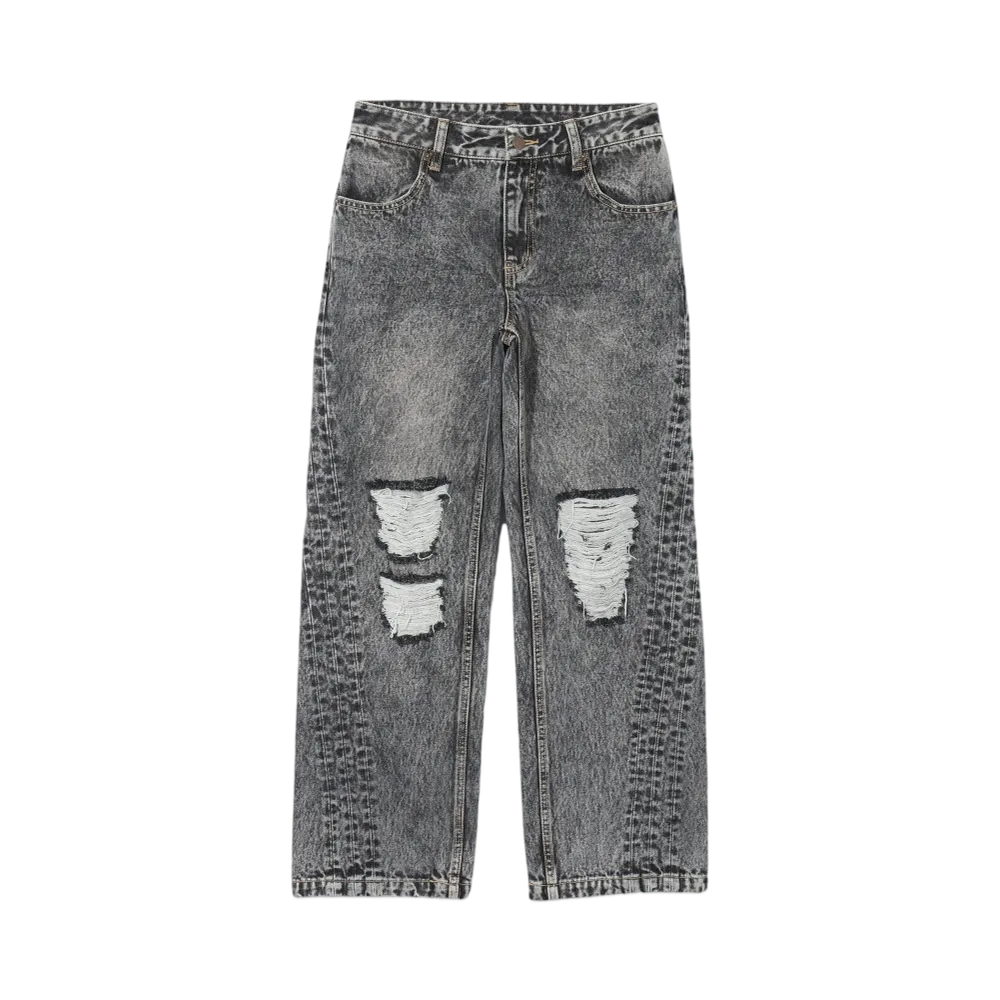 X-Girl Distressed Loose Fit Denim Pants "Black"