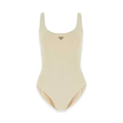 PRADA Women's Embellished Stretch Nylon Swimsuit "Printed"