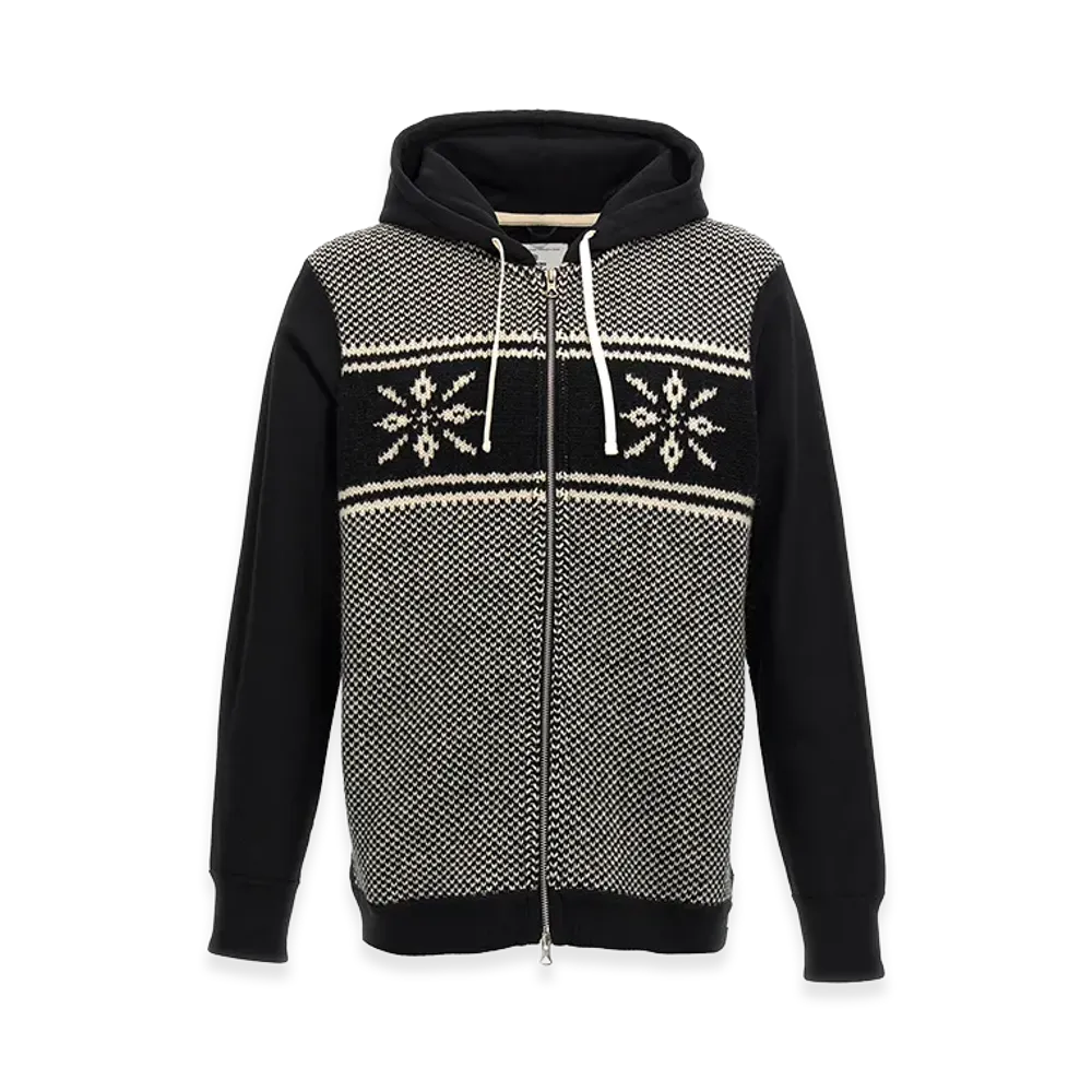 JUNYA WATANABE Jacquard Insert Hoodie "Black"