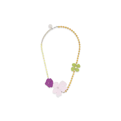 MARNI Women's Necklace with Ed Enameled Flowers "Multicolor"
