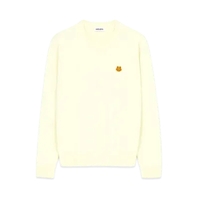 KENZO Merino Wool Sweater Tiger Crest "Cream"