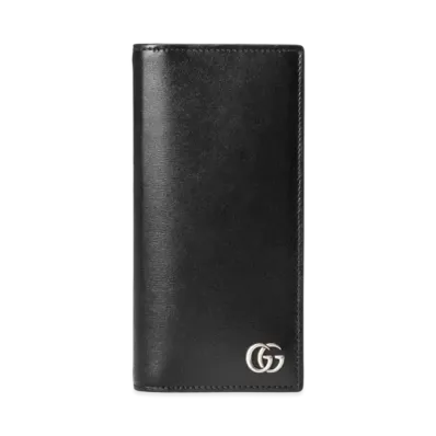GUCCI GG Marmont Leather Long Wallet "Black"