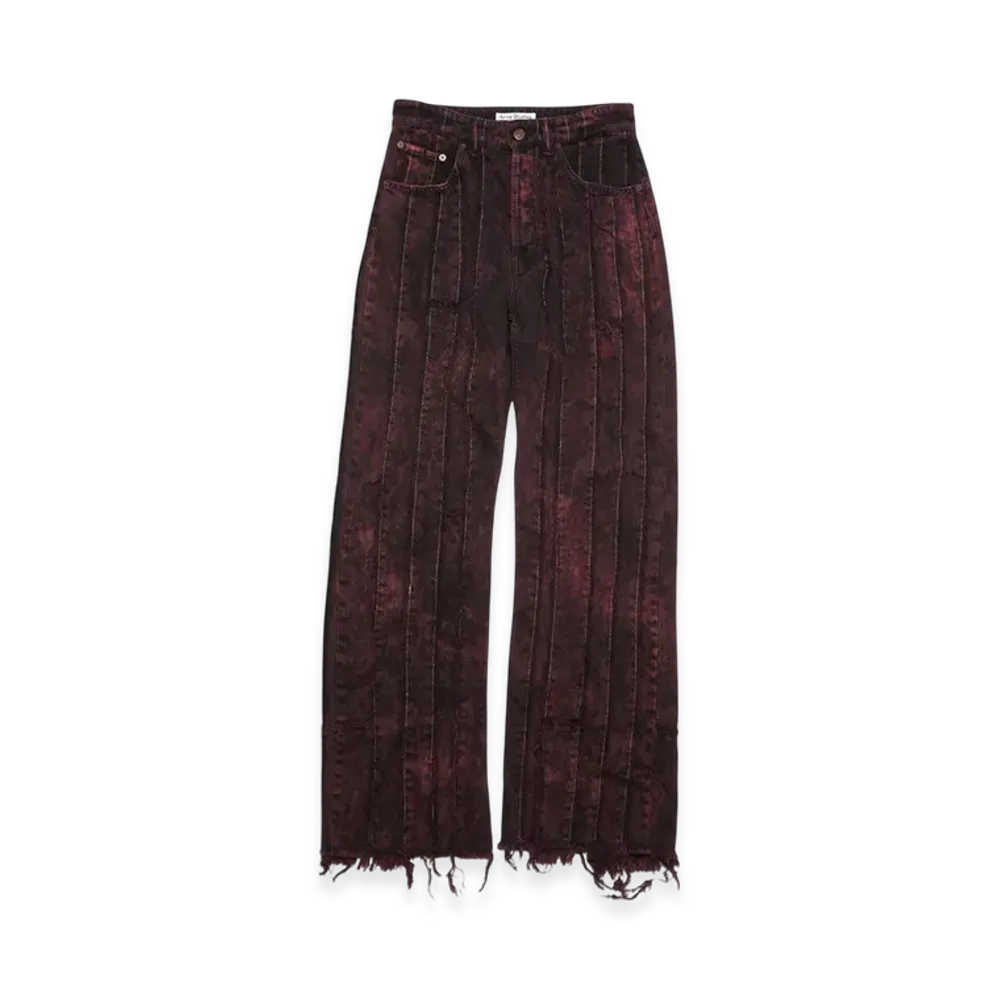 Acne Studios Loose Fit Jeans - 2021F "Black/Wine Red"