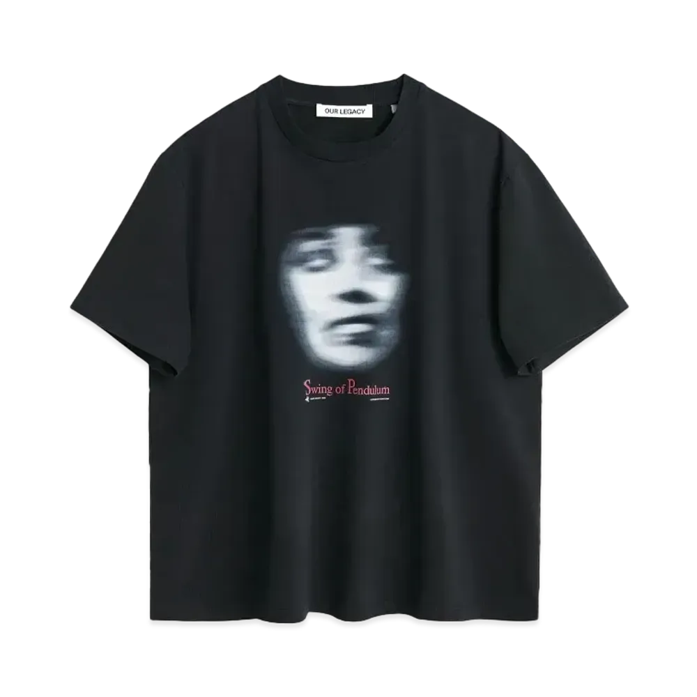 OUR LEGACY Box T-Shirt Swing Of Pendulum Print "Black"