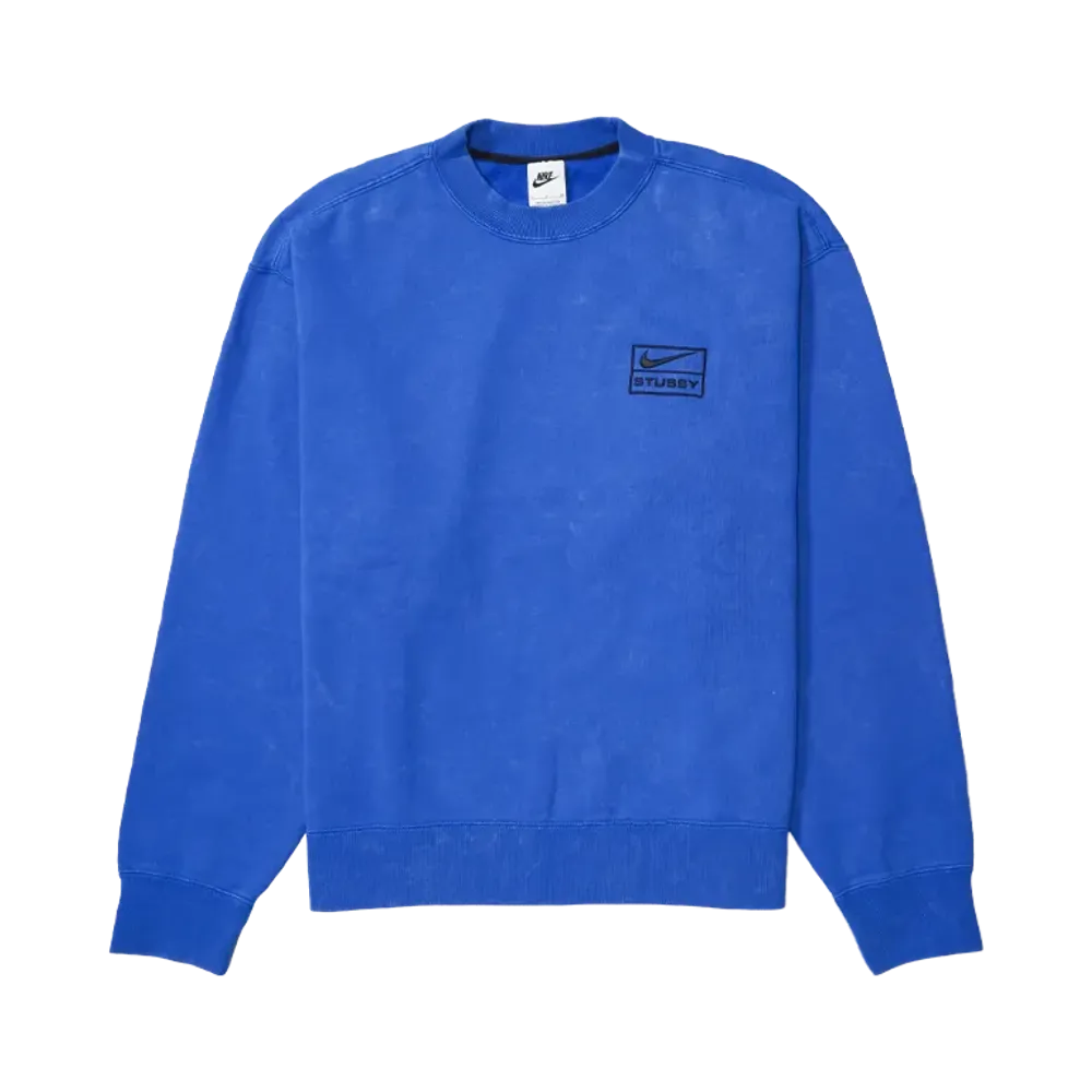 Stussy x Nike Acid Wash Crew (US Size) "Blue" DR4024-480