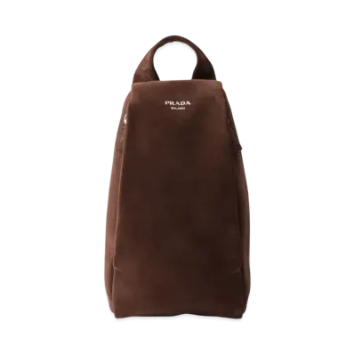 PRADA Suede Backpack "Dark Brown"