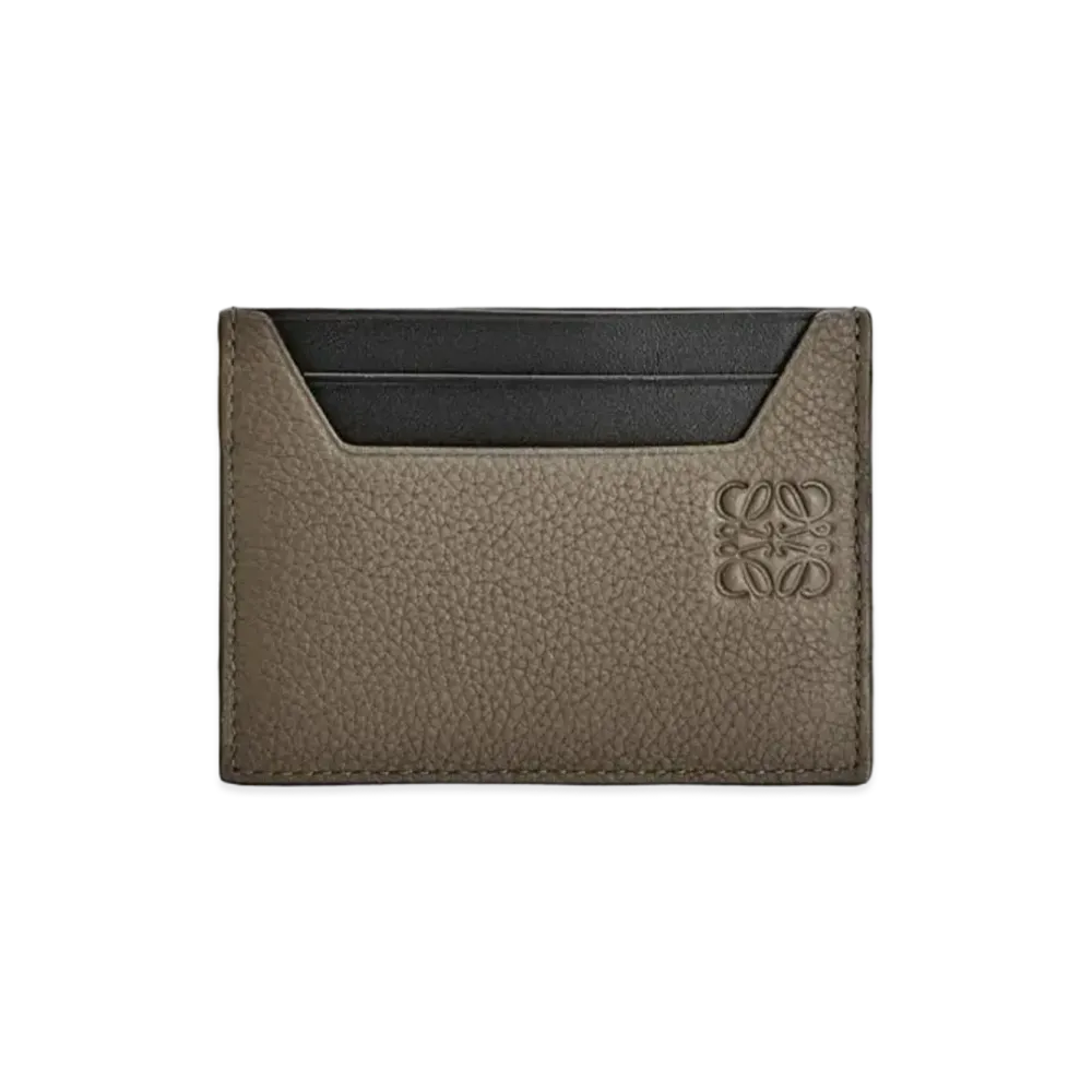 LOEWE Plain Cardholder In Soft Grained Calfskin "Dark Moss"