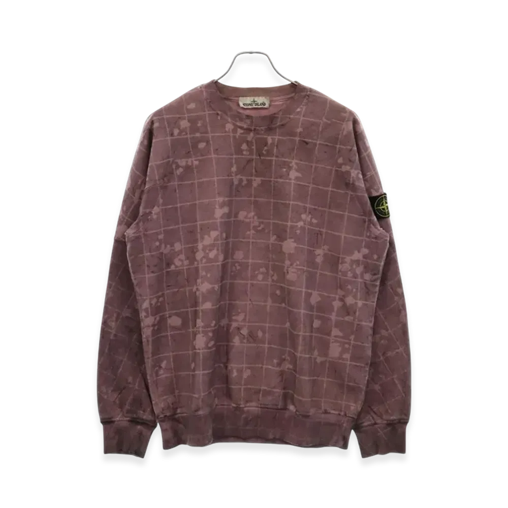 Stone Island Laser Camo Dust Treatment Crewneck Sweatshirt "Pimk"