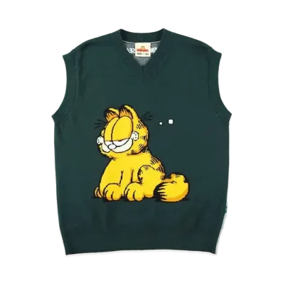 WIND AND SEA x GARFIELD Knit Vest "Green"