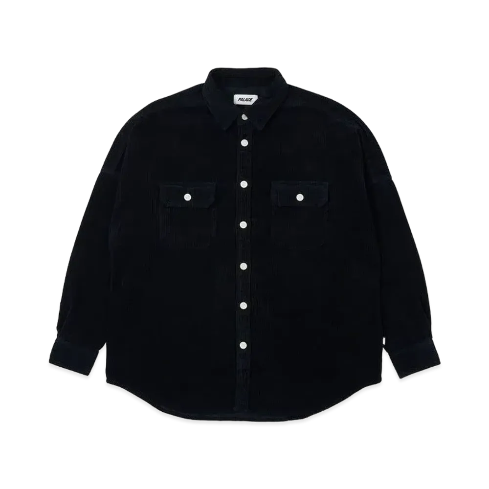 PALACE WASHED SHOULDER CORD SHIRT "Navy"