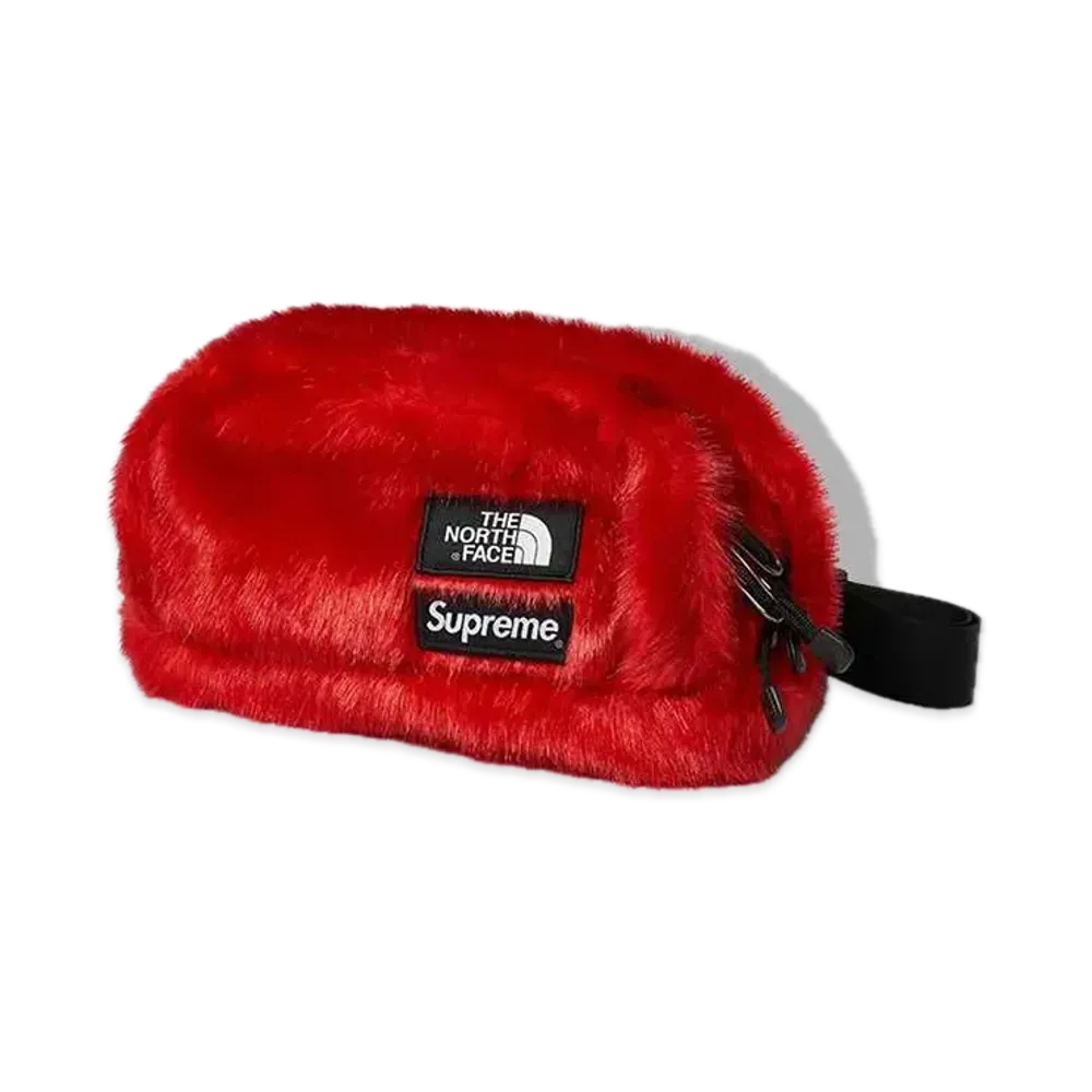Supreme x The North Face Faux Fur Waist Bag "Red" NM82093I / NF0A5G87