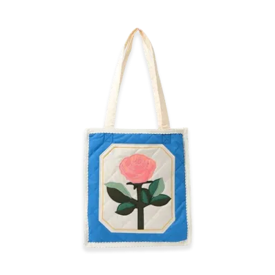 BEAMS COUTURE x RURU MARY'S Reversible Quilted Bag with Cooler Pocket "Blue"