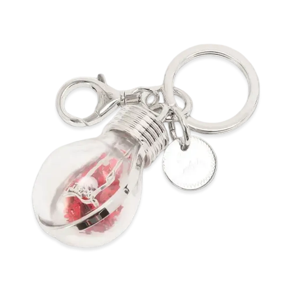 Christian Louboutin Edison Keyring "Red/Silver"