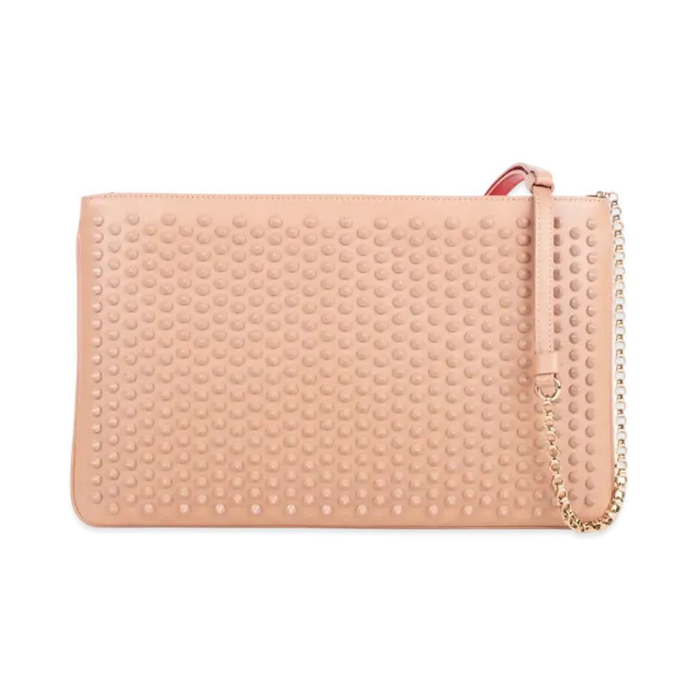Christian Louboutin Piloutin Studs Leather 2Way Clutch "Pink"
